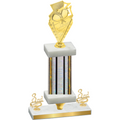 Premium Single Silver Glacier Third Place Pickleball Trophy