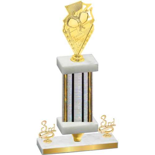 Premium Single Silver Glacier Third Place Pickleball Trophy