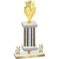 Premium Single Silver Glacier Year Pickleball Trophy