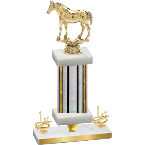 Premium Single Silver Glacier First Place Horses Trophy