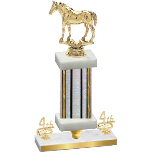 Premium Single Silver Glacier Fourth Place Horses Trophy