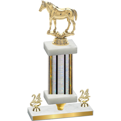 Premium Single Silver Glacier Year Horses Trophy