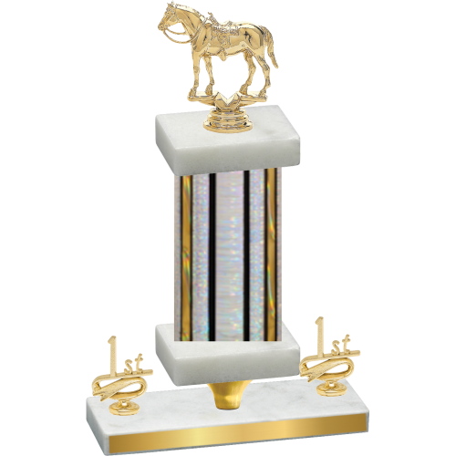 Premium Single Silver Glacier First Place Horses Trophy