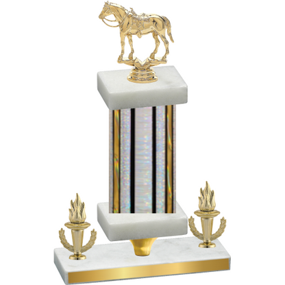 Premium Single Silver Glacier Victory Horses Trophy