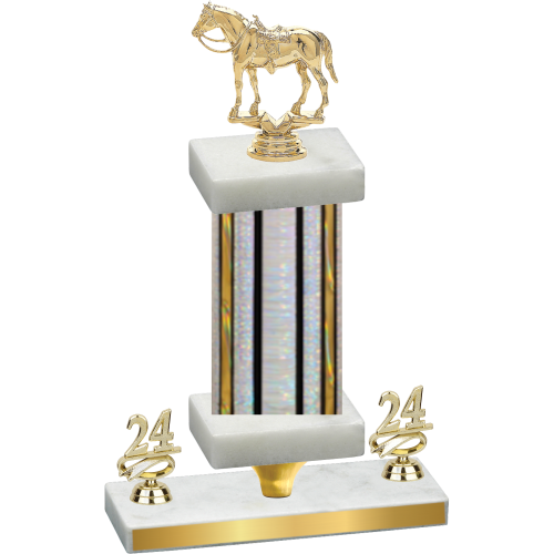 Premium Single Silver Glacier Year Horses Trophy