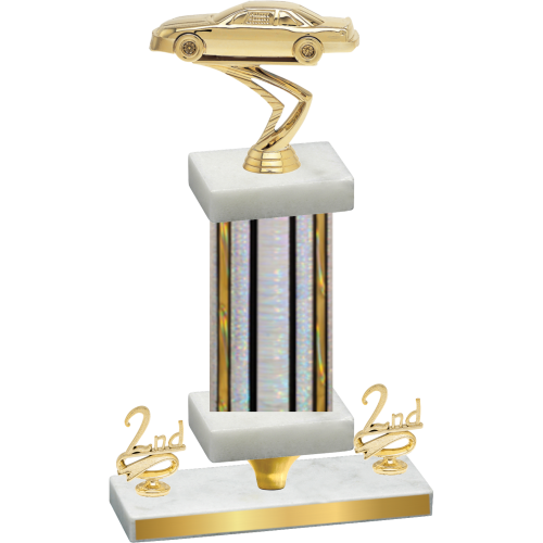 Premium Single Silver Glacier Second Place Cars Trophy