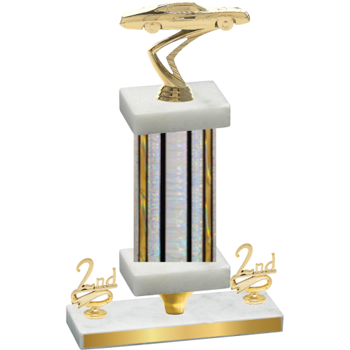 Premium Single Silver Glacier Second Place Cars Trophy