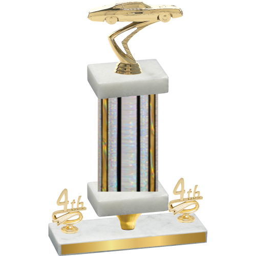 Premium Single Silver Glacier Fourth Place Cars Trophy