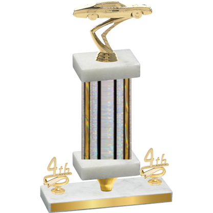 Premium Single Silver Glacier Fourth Place Cars Trophy