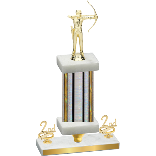 Premium Single Silver Glacier Second Place Archery Trophy