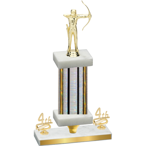 Premium Single Silver Glacier Fourth Place Archery Trophy