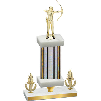 Premium Single Silver Glacier Victory Archery Trophy