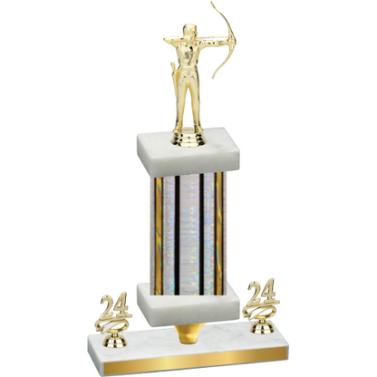 Premium Single Silver Glacier Year Archery Trophy