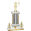 Premium Single Silver Glacier Victory Archery Trophy