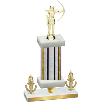 Premium Single Silver Glacier Victory Archery Trophy