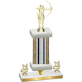 Premium Single Silver Glacier Year Archery Trophy