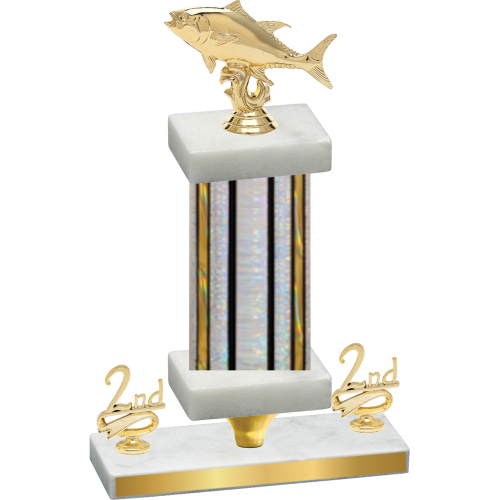 Premium Single Silver Glacier Second Place Fishing Trophy