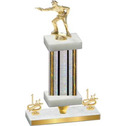 Premium Single Silver Glacier First Place Shooter Trophy