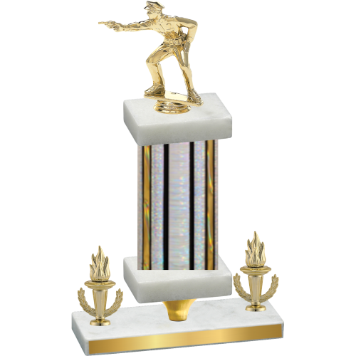 Premium Single Silver Glacier Victory Shooter Trophy