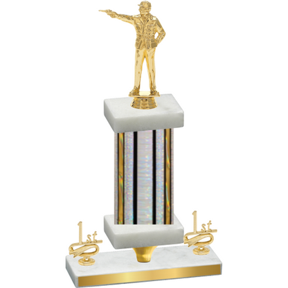 Premium Single Silver Glacier First Place Shooter Trophy