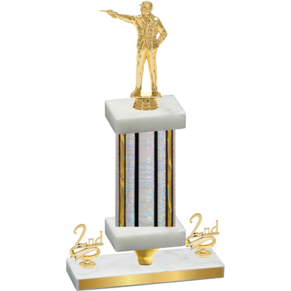 Premium Single Silver Glacier Second Place Shooter Trophy