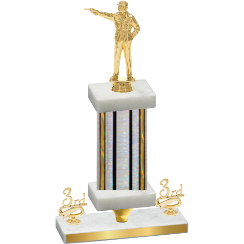 Premium Single Silver Glacier Third Place Shooter Trophy