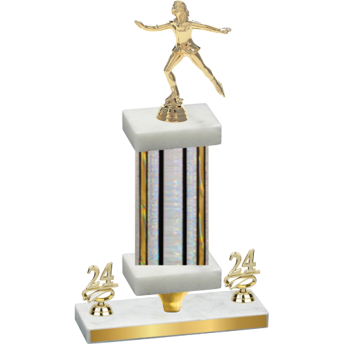 Premium Single Silver Glacier Year Skater Trophy