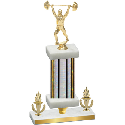 Premium Single Silver Glacier Victory Weights Trophy