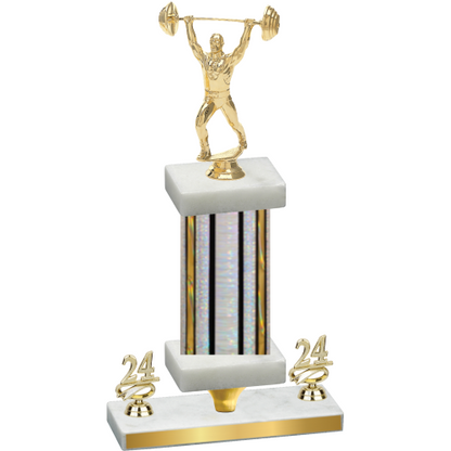 Premium Single Silver Glacier Year Weights Trophy