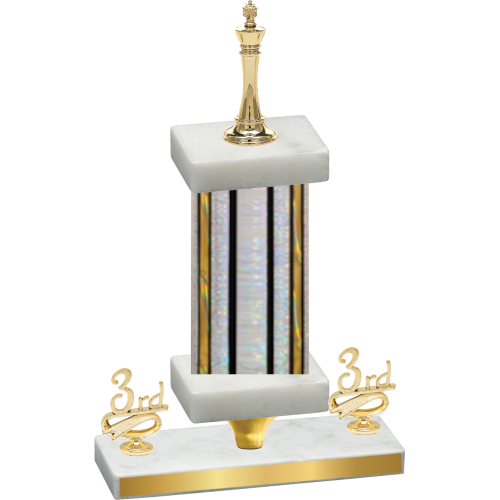 Premium Single Silver Glacier Third Place Chess Trophy