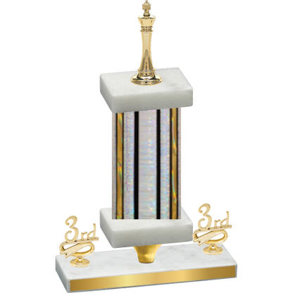 Premium Single Silver Glacier Third Place Chess Trophy