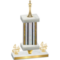 Premium Single Silver Glacier Fourth Place Chess Trophy
