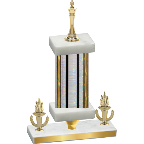 Premium Single Silver Glacier Victory Chess Trophy