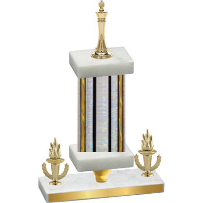 Premium Single Silver Glacier Victory Chess Trophy