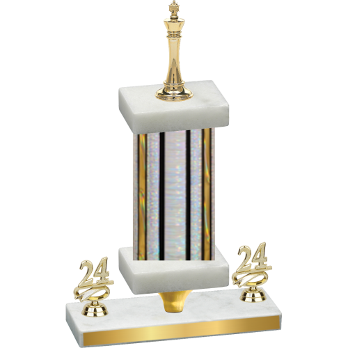 Premium Single Silver Glacier Year Chess Trophy