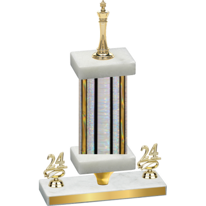 Premium Single Silver Glacier Year Chess Trophy