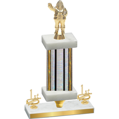 Premium Single Silver Glacier First Place Holiday Trophy