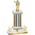 Premium Single Silver Glacier Fourth Place Holiday Trophy