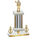 Premium Single Silver Glacier Victory Holiday Trophy