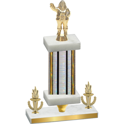 Premium Single Silver Glacier Victory Holiday Trophy