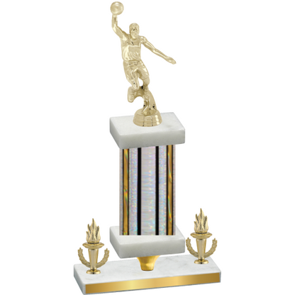 Premium Single Silver Glacier Victory Basketball Trophy