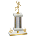 Premium Single Silver Glacier First Place Majorette Trophy