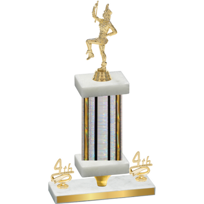 Premium Single Silver Glacier Fourth Place Majorette Trophy