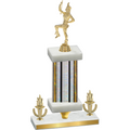 Premium Single Silver Glacier Victory Majorette Trophy