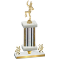 Premium Single Silver Glacier Year Majorette Trophy