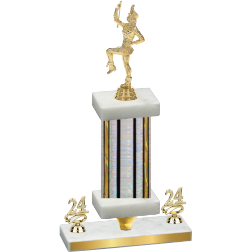 Premium Single Silver Glacier Year Majorette Trophy