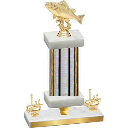 Premium Single Silver Glacier First Place Fishing Trophy