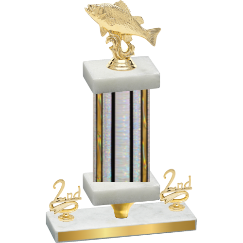 Premium Single Silver Glacier Second Place Fishing Trophy