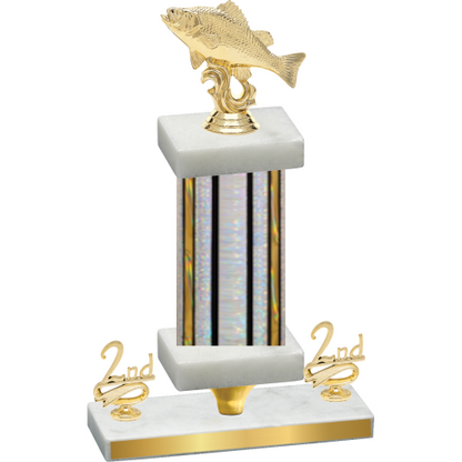 Premium Single Silver Glacier Second Place Fishing Trophy