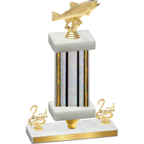 Premium Single Silver Glacier Second Place Fishing Trophy